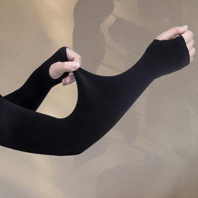 MODAROCK Polyester Arm Sleeve For Men & Women(Free, Black)