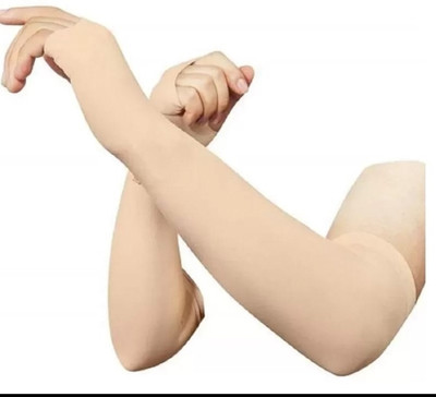 rut Nylon, Wool, Polyester Arm Sleeve For Girls(Free, Brown)