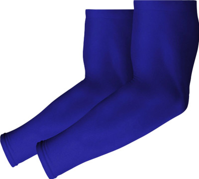 SUBHUSHA Nylon Arm Sleeve For Men & Women(Free, Navy Blue)
