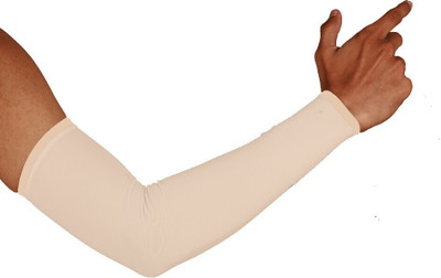 JusAwesm Nylon Arm Sleeve For Men & Women(XL, Beige)