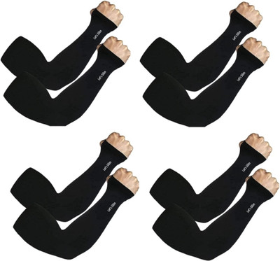 THE BODAY CREATION Polyester Arm Sleeve For Boys & Girls(Free, Black)