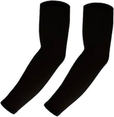 araanshi Nylon, Cotton Arm Sleeve For Men & Women(Free, Black)