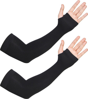 Roves Fashion Polyester Arm Sleeve For Men & Women(Free, Black)