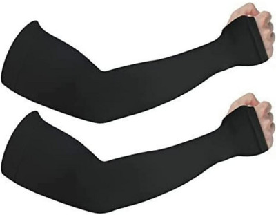 Akeeta Nylon Arm Sleeve For Men & Women(Free, Black)