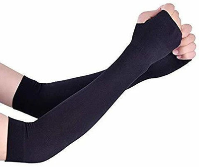 Lumicub SUNBURN PROTECTOR FOR FULL ARM SLEEVES FOR RIDERS Cycling Gloves(Black)