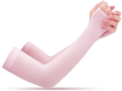 Adnate Nylon, Polyester Arm Sleeve For Boys & Girls With Tattoo(Free, Pink)
