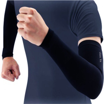 Adnate Cotton Arm Sleeve For Men & Women(XL, Black)