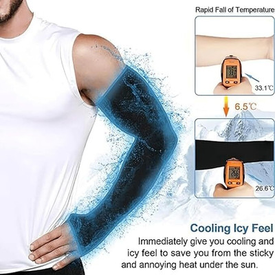 WOXOT Bamboo Arm Sleeve For Men & Women(Free, Black)