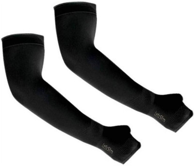 Roves Fashion Polyester Arm Sleeve For Men & Women(Free, Black)