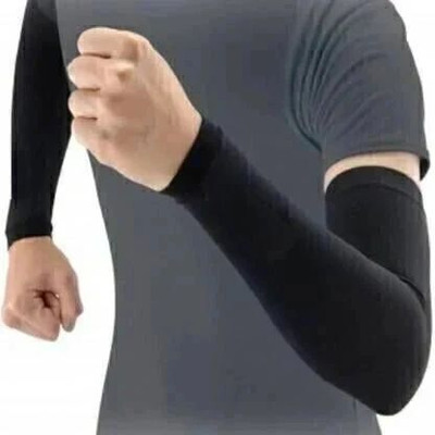 Stuti Cotton Arm Sleeve For Men & Women(Free, Black)