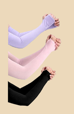 Benicia Nylon Arm Sleeve For Men & Women With Tattoo(Free, Purple, Pink, Black)