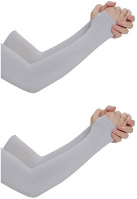 Roves Fashion Nylon Arm Sleeve For Men & Women(Free, Grey)