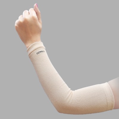 TRAZO Cotton Arm Sleeve For Women(Free, Beige)