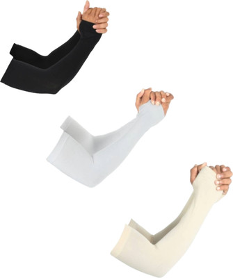 FABSPORTS Nylon Arm Sleeve For Men & Women(Free, Multicolor)