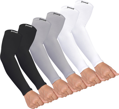 Jimmox Nylon Arm Sleeve For Men & Women(Free, Black, Grey, White)
