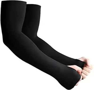 ERHIndia Nylon Arm Sleeve For Men & Women(Free, Black)