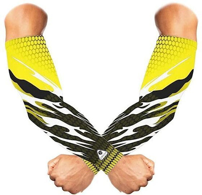 SUBHUSHA Polyester, Nylon Arm Sleeve For Men & Women(Free, Yellow)