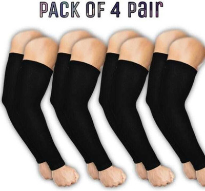 HARI KALYAN Cotton Arm Sleeve For Men & Women(Free, Black)