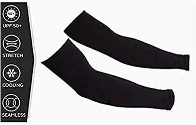 R MD Traders Cotton Arm Sleeve For Men & Women(Free, Black)