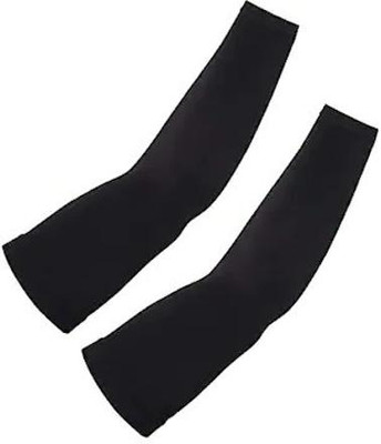 wearnotear Nylon, Polyester Arm Sleeve For Men & Women(Free, Black)