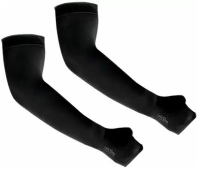 Kalaneet Nylon, Cotton Arm Sleeve For Men & Women(Free, Black)