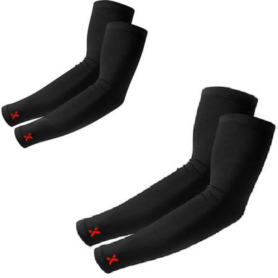 RECKZOZ Nylon Arm Sleeve For Men & Women(Free, Black)