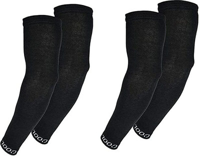 PVA Polyester Arm Sleeve For Men & Women(Free, Black)