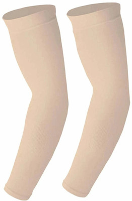 Adnate Cotton Arm Sleeve For Men & Women(Free, Beige)