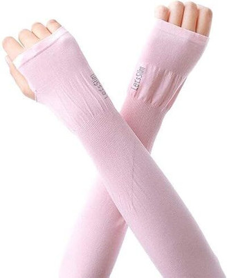 Atipriya Nylon Arm Sleeve For Men & Women(Free, Pink)
