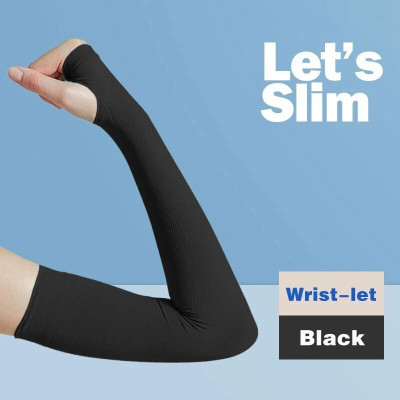 ringzinnie Cotton, Nylon Arm Sleeve For Boys & Girls(Free, Black)