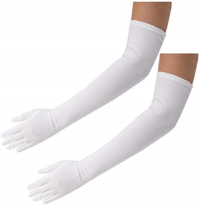 MSR STORE Cotton Arm Sleeve For Boys & Girls(Free, White)