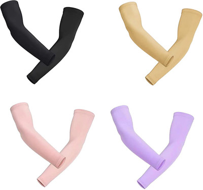 Bizarro.in Nylon, Polyester Arm Sleeve For Men & Women With Tattoo(Free, Black, Beige, Purple, Pink)