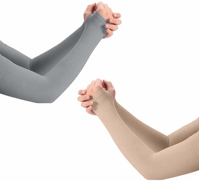 Sneha Sales Cotton Arm Sleeve For Boys & Girls(Free, Beige, Grey)