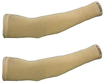 Sunex Cotton Arm Sleeve For Men & Women(Free, Brown)