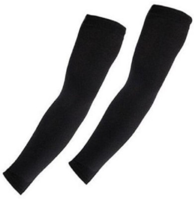 Tringle Nylon Arm Sleeve For Boys & Girls(M, Black)