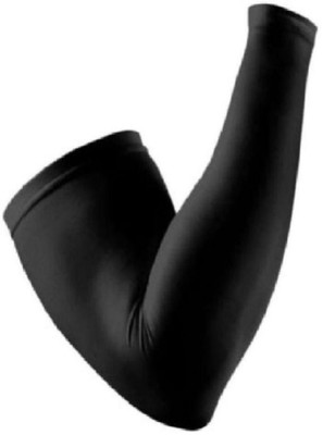 FeetMotion Nylon Arm Sleeve For Men & Women(Free, Black)