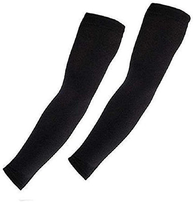 Jully Polyester Arm Sleeve For Boys & Girls(Free, Black)