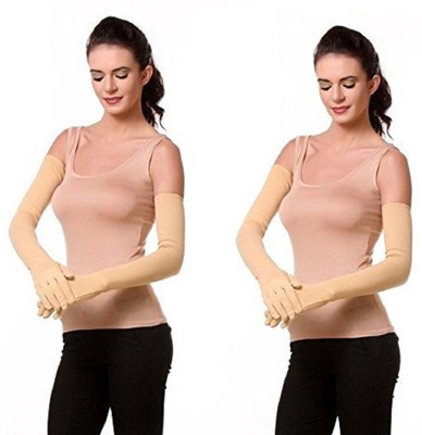 SEMAGO FASHION Cotton Arm Sleeve For Boys & Girls(Free, Beige)