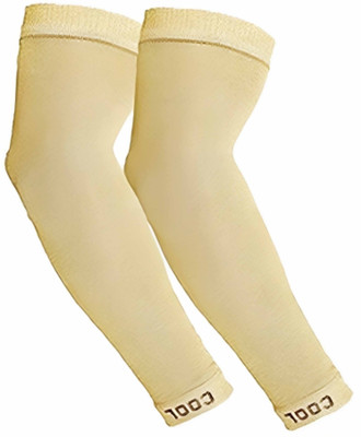 SEMAGO FASHION Cotton Arm Sleeve For Men & Women(Free, Beige)