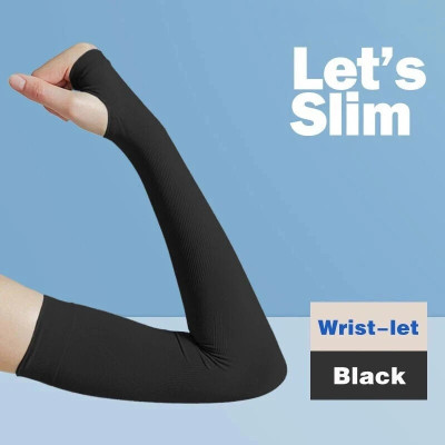 Liyana Collection Cotton, Nylon Arm Sleeve For Boys & Girls(Free, Black)