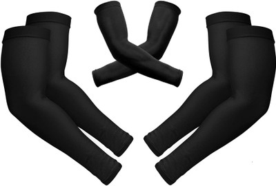 PAROPKAR Cotton Arm Sleeve For Men & Women(Free, Black)
