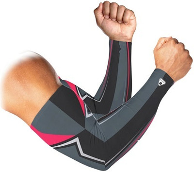 SUBHUSHA Polyester, Nylon Arm Sleeve For Men & Women(Free, Black)