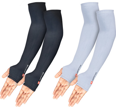 impetus Nylon Arm Sleeve For Men & Women(Free, Black, Grey)