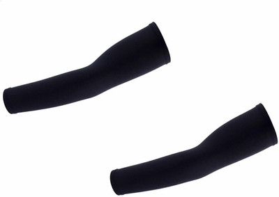 araanshi Cotton, Nylon Arm Sleeve For Men & Women(Free, Black)