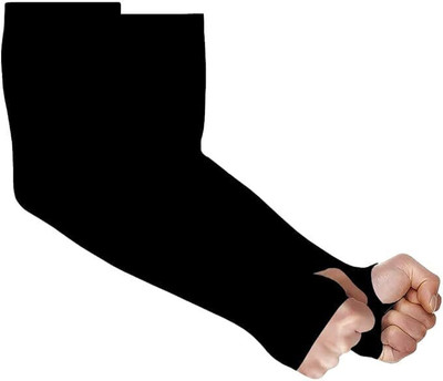 Liyana Collection Nylon Arm Sleeve For Boys & Girls(Free, Black)