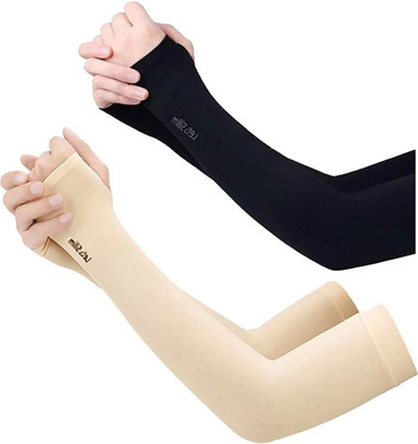Jully Cotton Arm Sleeve For Men & Women(Free, Beige, Black)