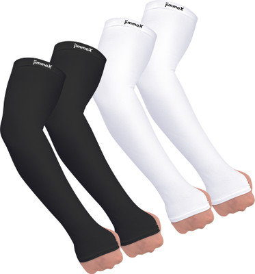Jimmox Nylon Arm Sleeve For Men & Women(Free, Black, White)