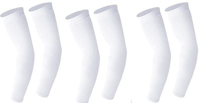 Roves Fashion Cotton Arm Sleeve For Men & Women(Free, White)