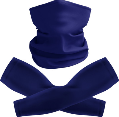 SUBHUSHA Polyester, Nylon Arm Sleeve For Men & Women(Free, Blue)