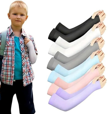 Adorazone Cotton Arm Sleeve For Boys & Girls(Free, Multicolor)